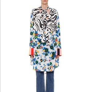 MSGM
Amulet Roses Mix-Print Dress w/ Neck Tie SZ 6